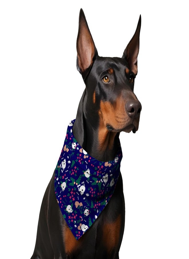 W Brings Skulls are Bad Ass Bandana/Scarf | This Stunning Gorgeous Design Dog Bandana Scarf is Perfect Styling Accessory for Dogs Large, Medium & Small. One Size Fits All. - Image 2